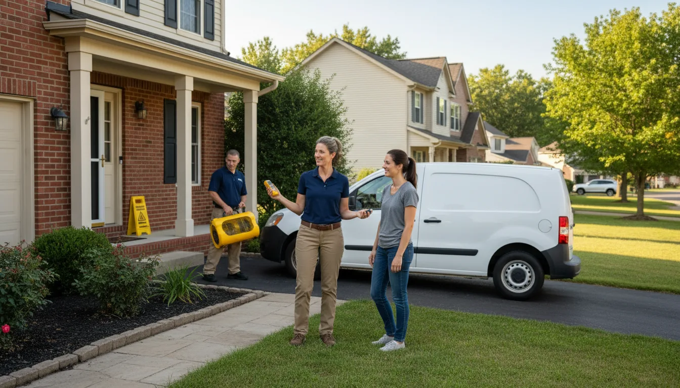 Residential water damage restoration in Gibson City, IL